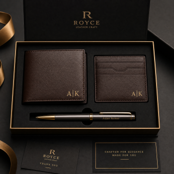 Personalized Luxury Leather Gift Set